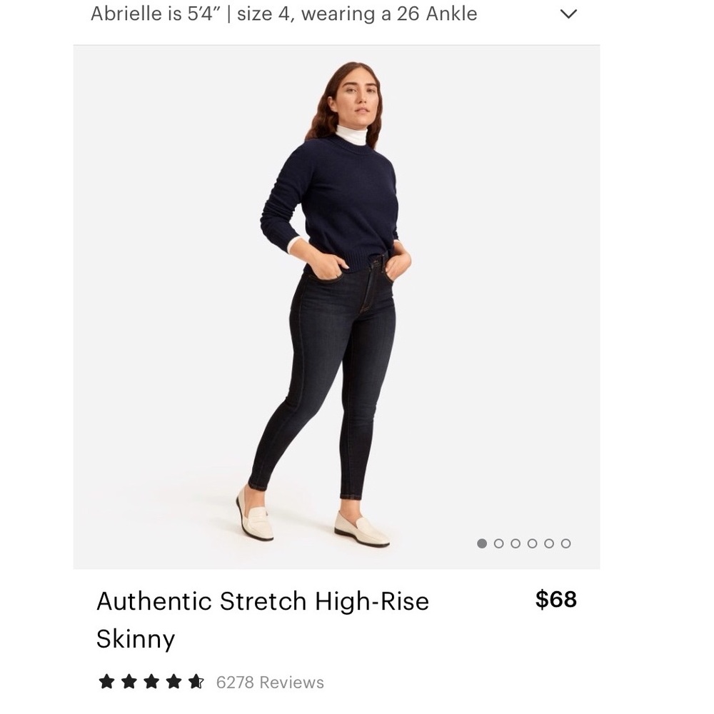 Everlane Authentic Stretch High-Rise Skinny